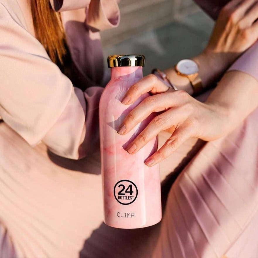 24 Bottles Clima Insulated Bottle 500ml - Pink Marble