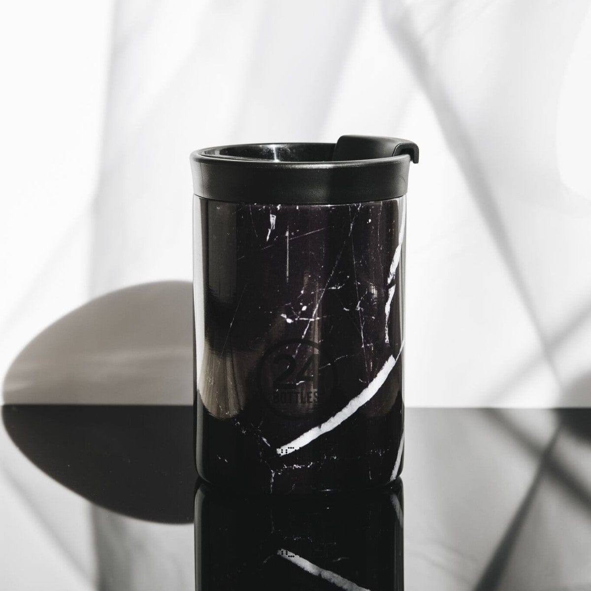 24 Bottles Insulated Travel Tumbler - Black Marble