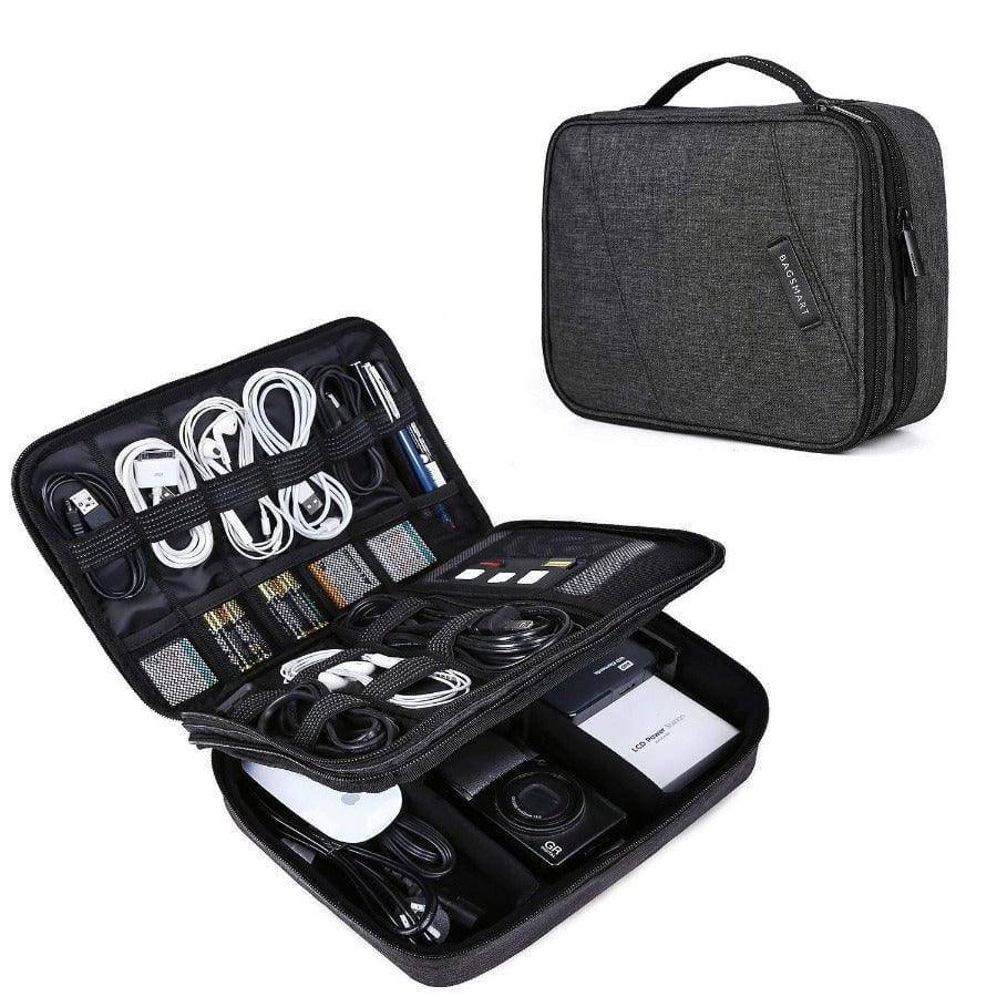 Bagsmart Electronics Organiser, Large - Heather Black