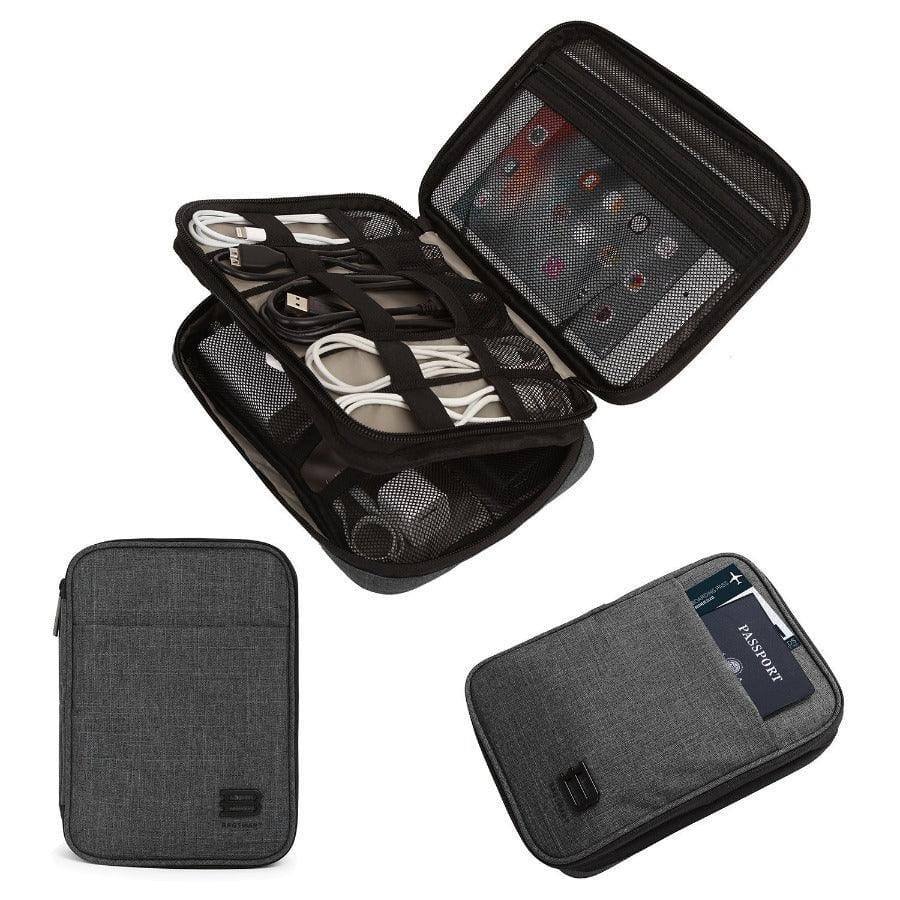 Bagsmart Electronics Organiser, Medium - Heather Black