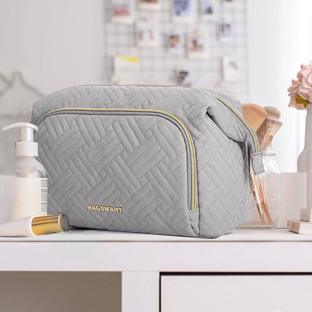 Bagsmart Travel Makeup Bag - Cross Grey