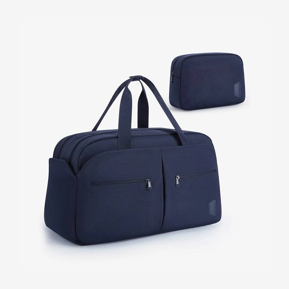 Bagsmart Two-Zone Travel Duffel with Toiletry Bag - Dark Blue