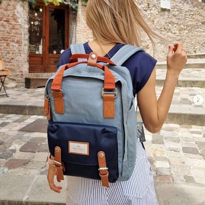 Doughnut Bags Macaroon Earth Tone Series Backpack - Denim & Nautical