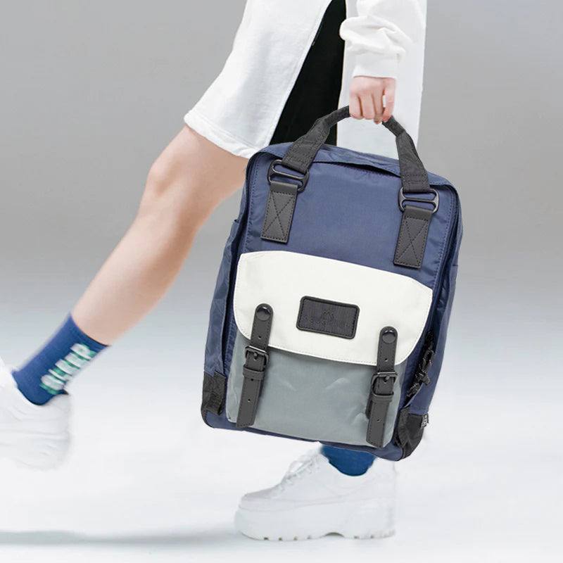 Doughnut Bags Macaroon Go Wild Series Large Backpack - Navy & Grey