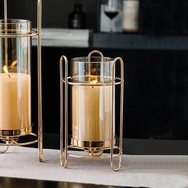 Enhabit Athena Wireframe Candle Holder - Gold