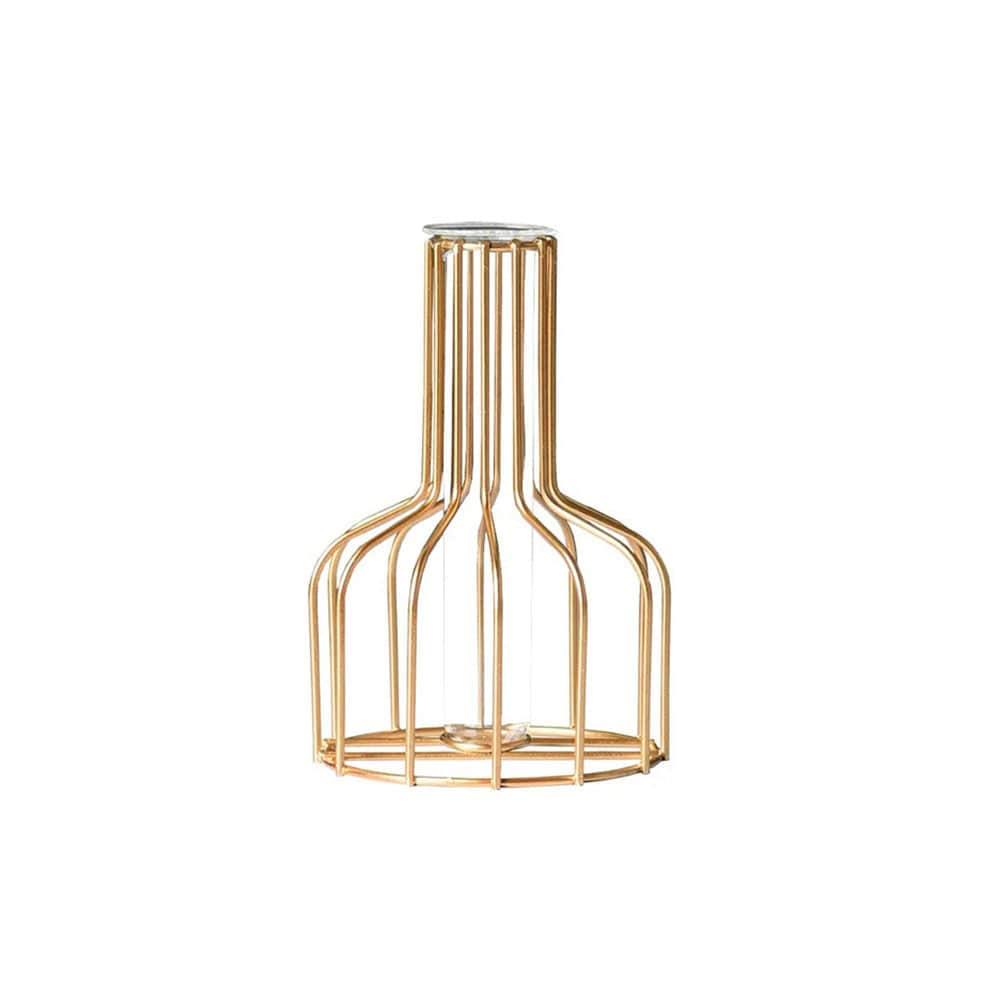 Enhabit Bud Metal Test Tube Vase Small - Gold