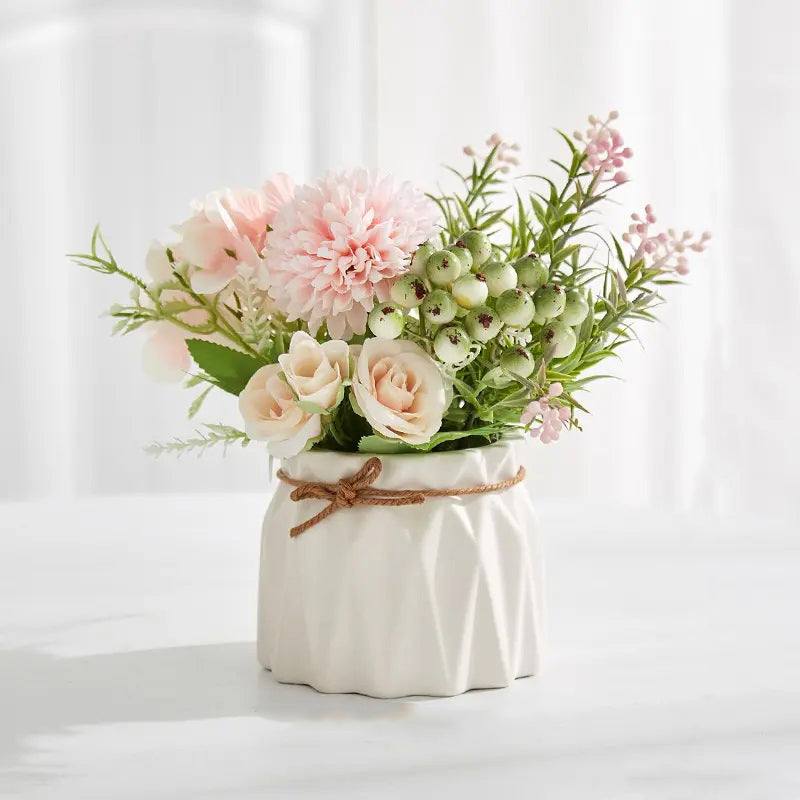 Enhabit Ceramic Origami Planter Small - Pink Bunch