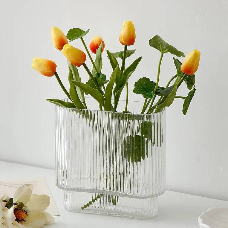 Enhabit Clear Lines Rectangular Glass Vase