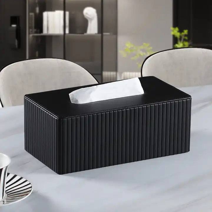 Enhabit Columns Tissue Box Holder - Black