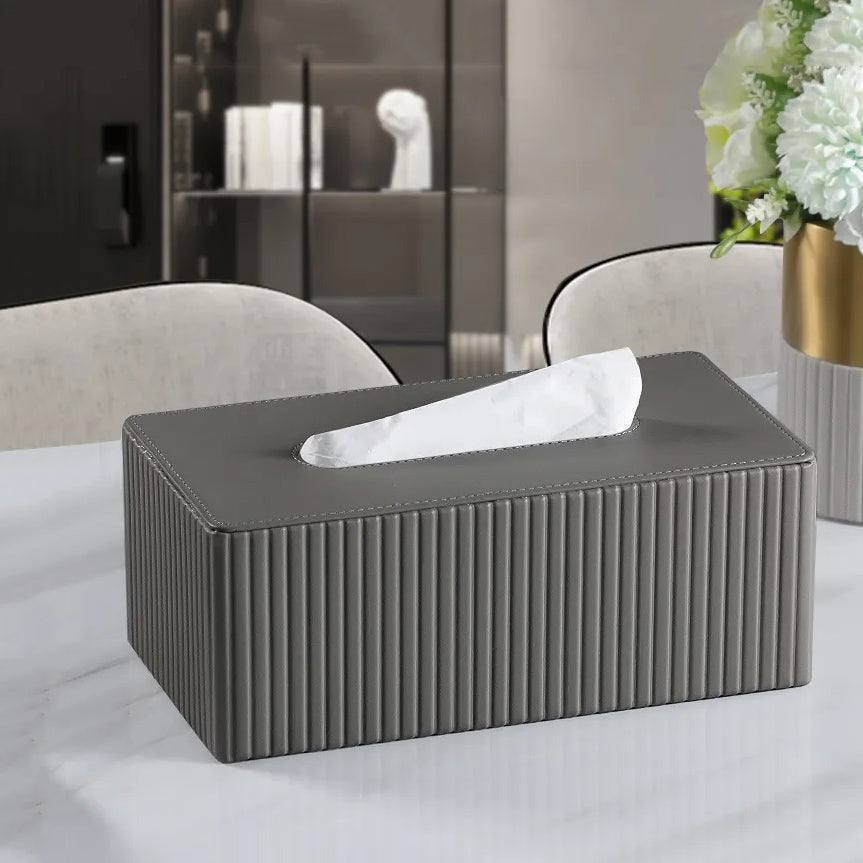 Enhabit Columns Tissue Box Holder - Dark Grey