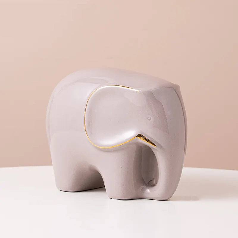 Enhabit Dora Elephant Sculpture - Taupe