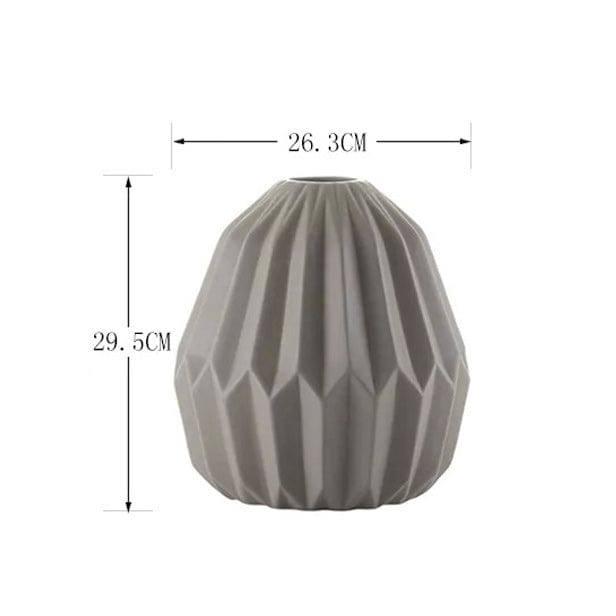 Enhabit Geo Ceramic Vase Large - Grey