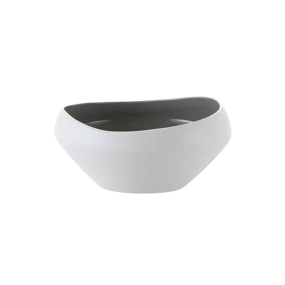 Enhabit Glaze Ceramic Bowl Medium - White Grey