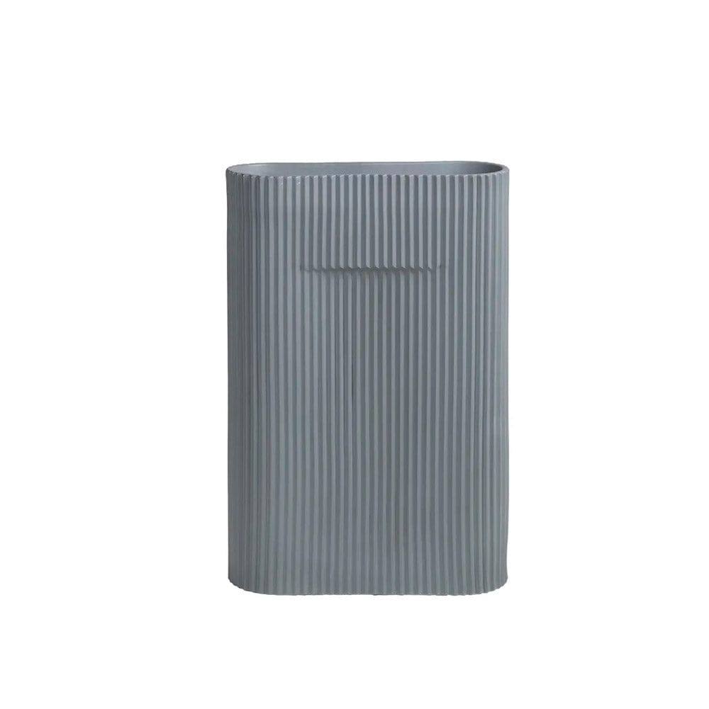 Enhabit Lines Porcelain Vase - Grey