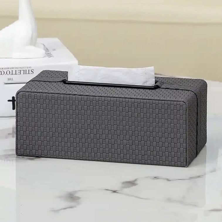 Enhabit Links Tissue Box Holder - Dark Grey & Black