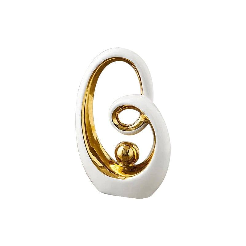 Enhabit Oracle Ceramic Sculpture - White Gold