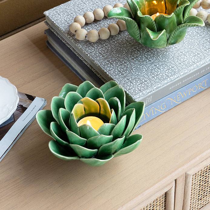 Enhabit Succulent Tealight Holder - Green