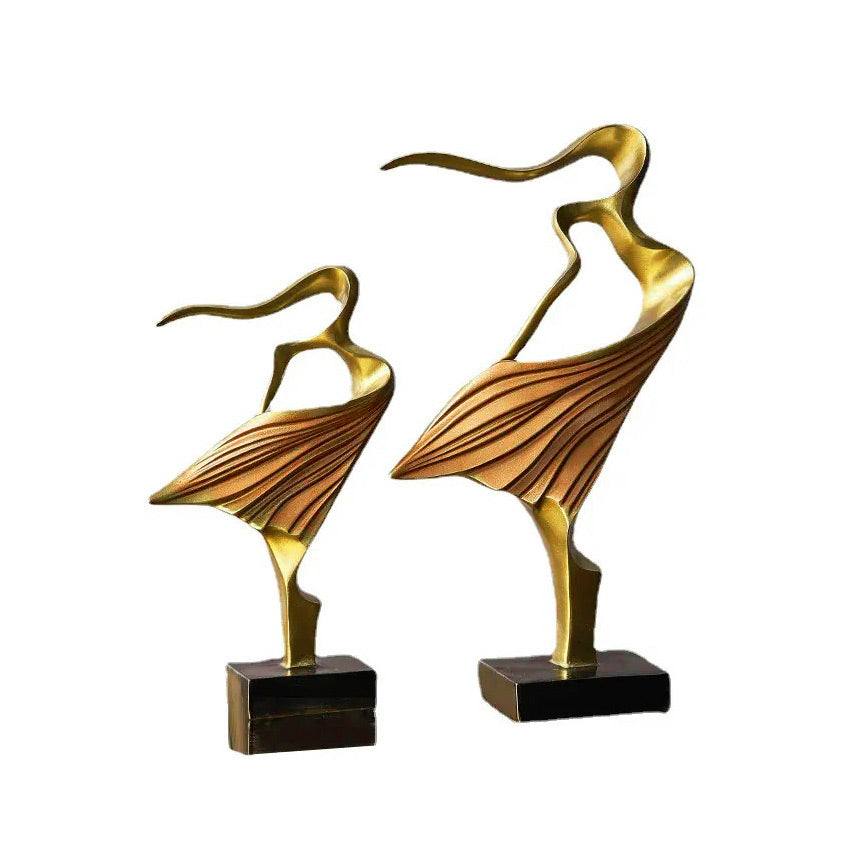 Enhabit Sway Decorative Sculptures, Set of 2 - Gold