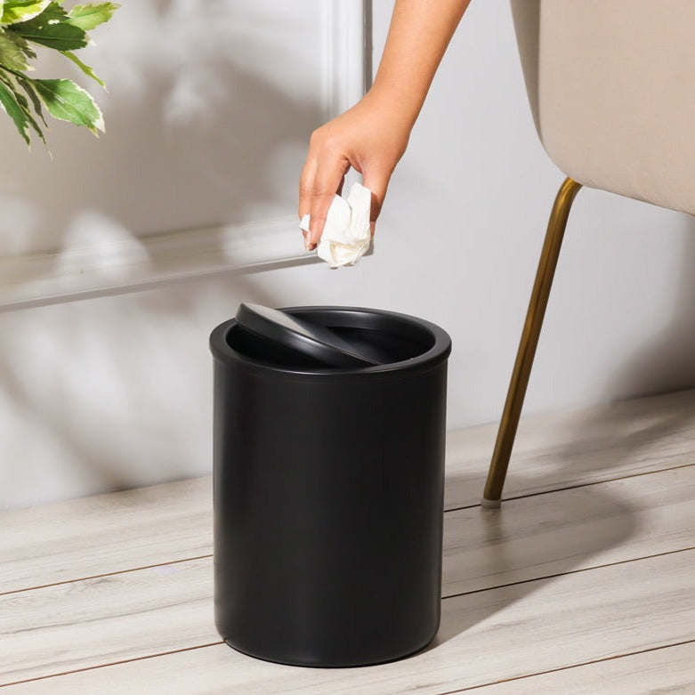 Enzo Round Waste Bin - Black