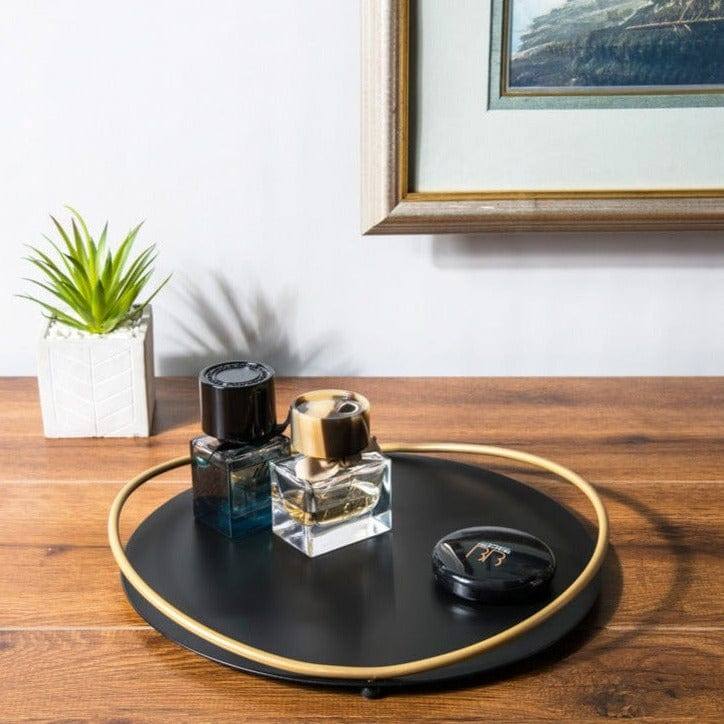 ESQ Living Cadence Vanity Tray - Black Gold