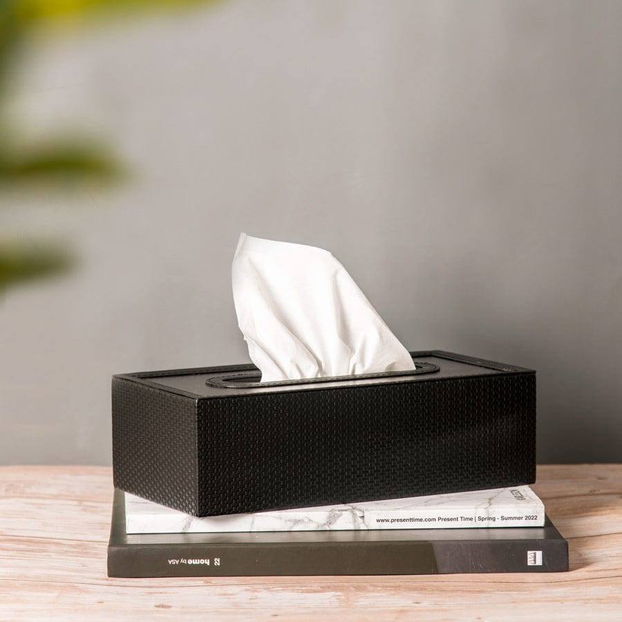 ESQ Living Cask Tissue Box Holder - Black