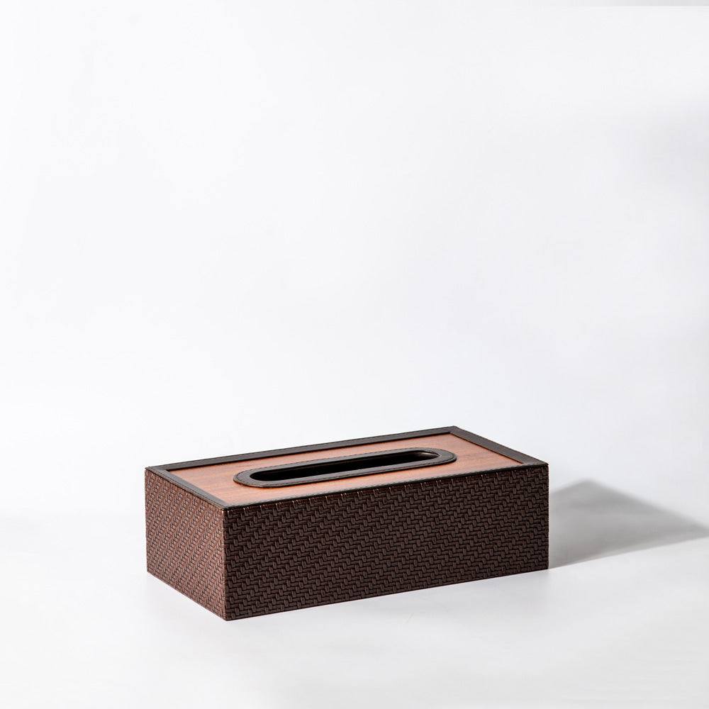 ESQ Living Cask Tissue Box Holder - Brown