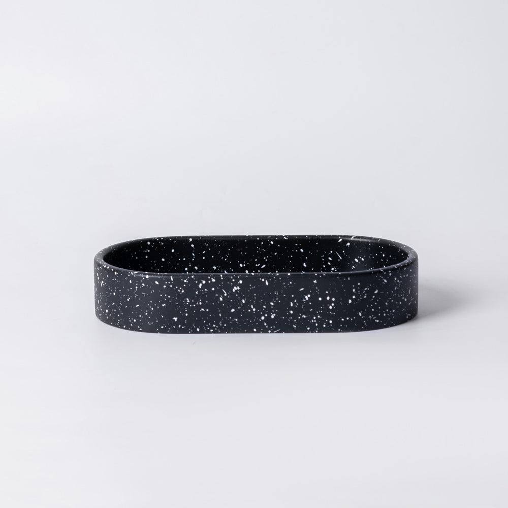 ESQ Living Concrete Oval Tray Small - Speckled Black