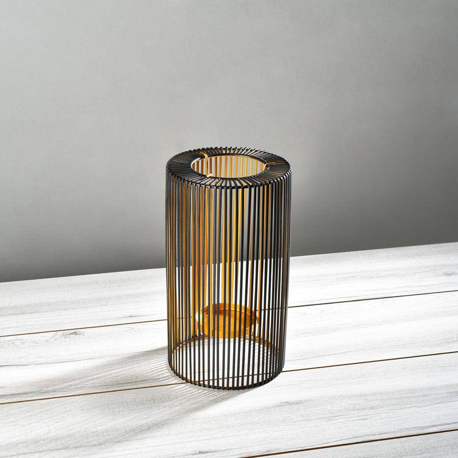 ESQ Living Lines Candle Holder Large - Black Gold