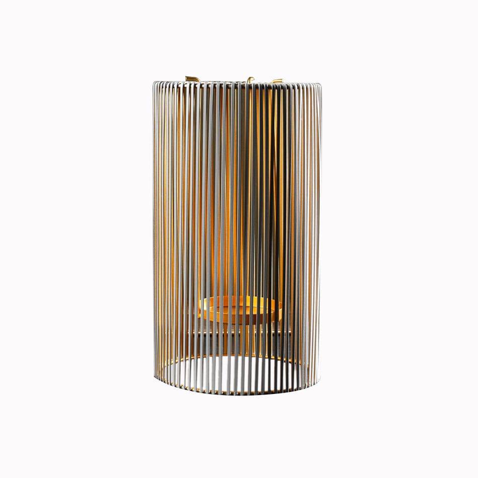 ESQ Living Lines Candle Holder Large - Grey Gold