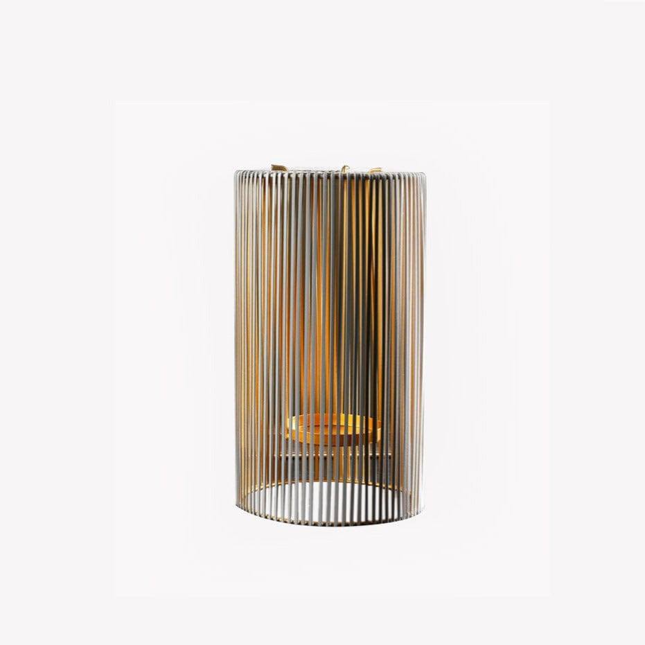 ESQ Living Lines Tealight Holder Medium - Grey Gold