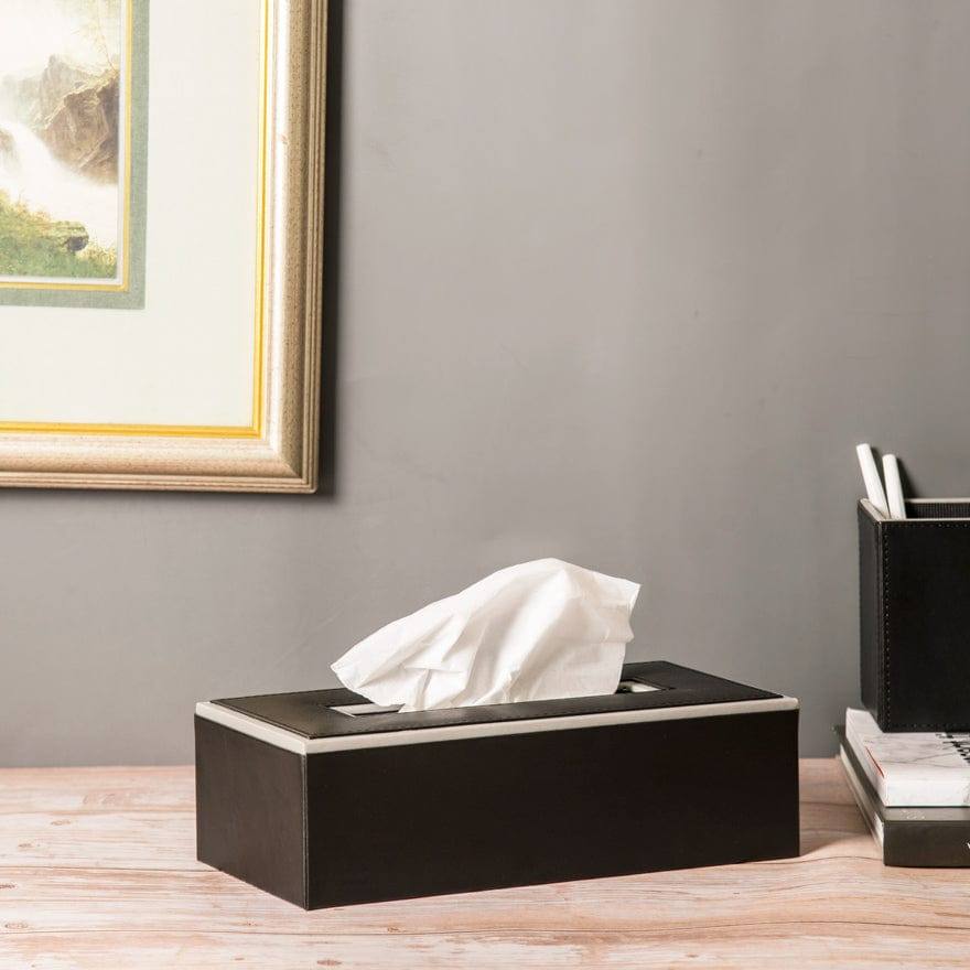 ESQ Living Menlo Tissue Box Holder - Black