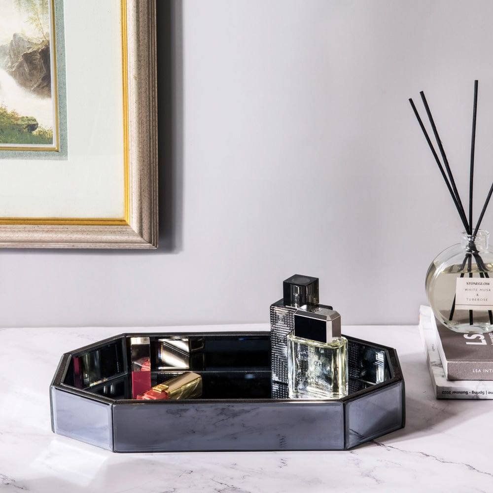 ESQ Living Mirror Vanity Tray - Metal Grey