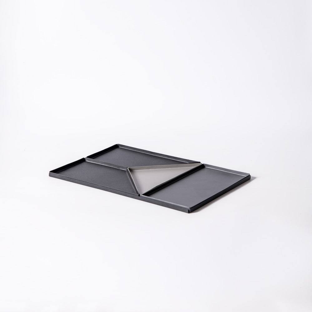 ESQ Living Quattro Metal Desk Tray Set - Black Grey