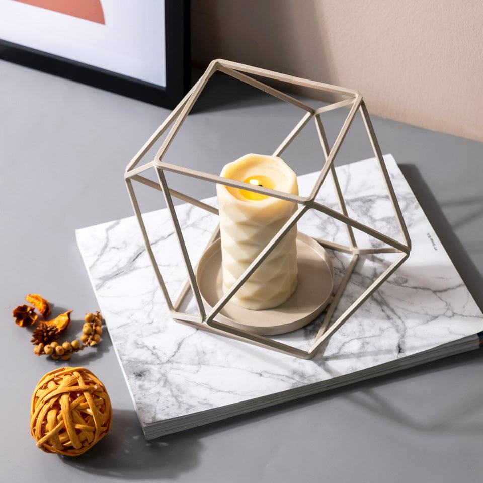 ESQ Living Spectrum Candle Holder - Taupe