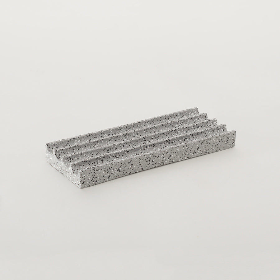 Grooves Pen Tray - Speckled Grey