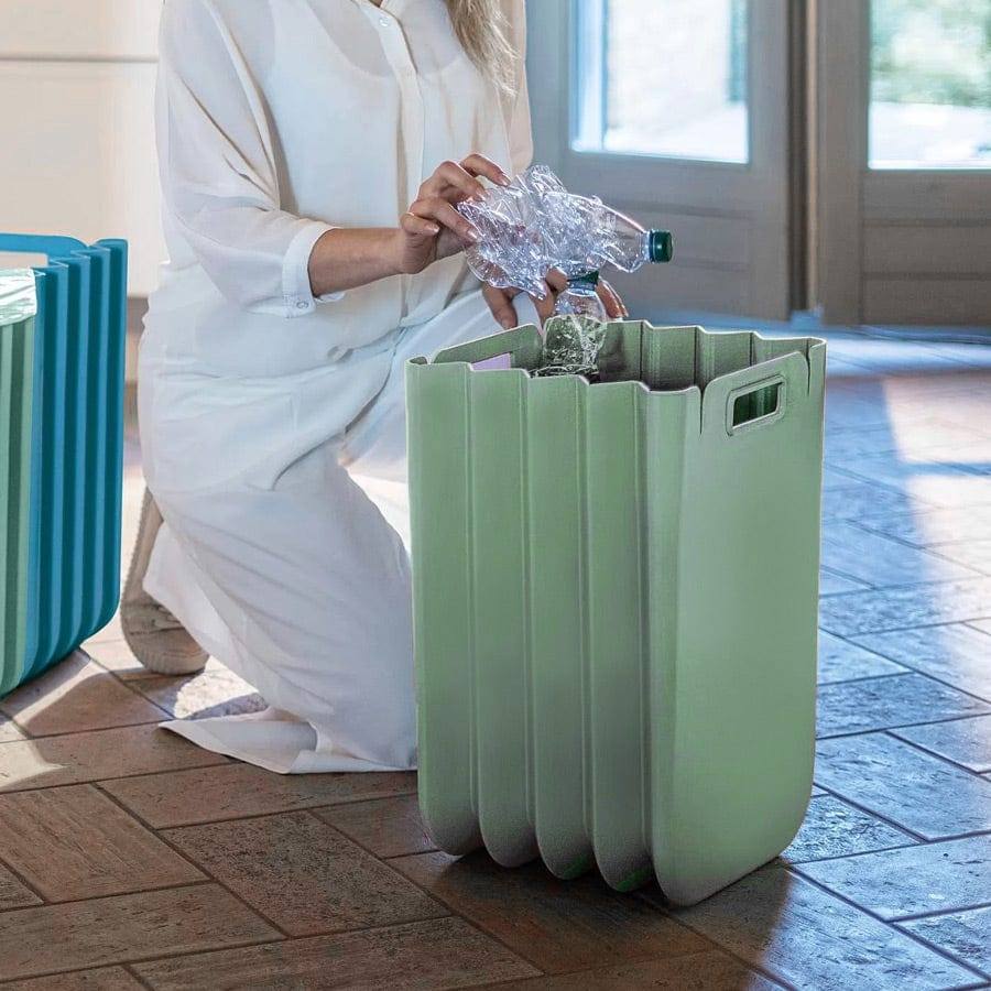 Guzzini Italy Eco Packly Storage Bin - Sage Green