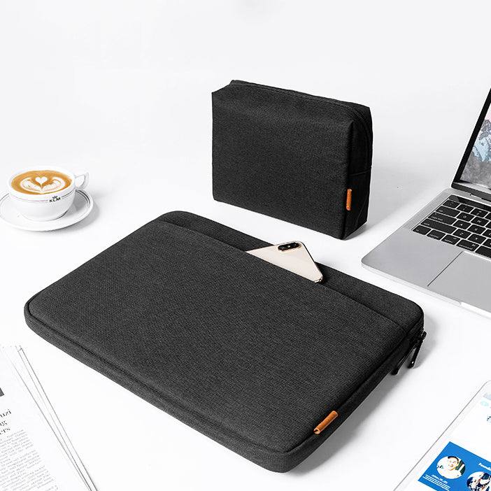 Inateck Ultrathin Laptop Sleeve with Pouch - Black 15 to 15.6 Inches