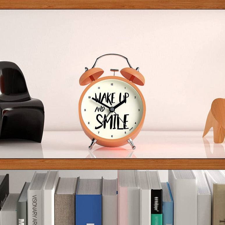 Jones Clocks Ringer Smile Alarm Clock - Fizzy Orange