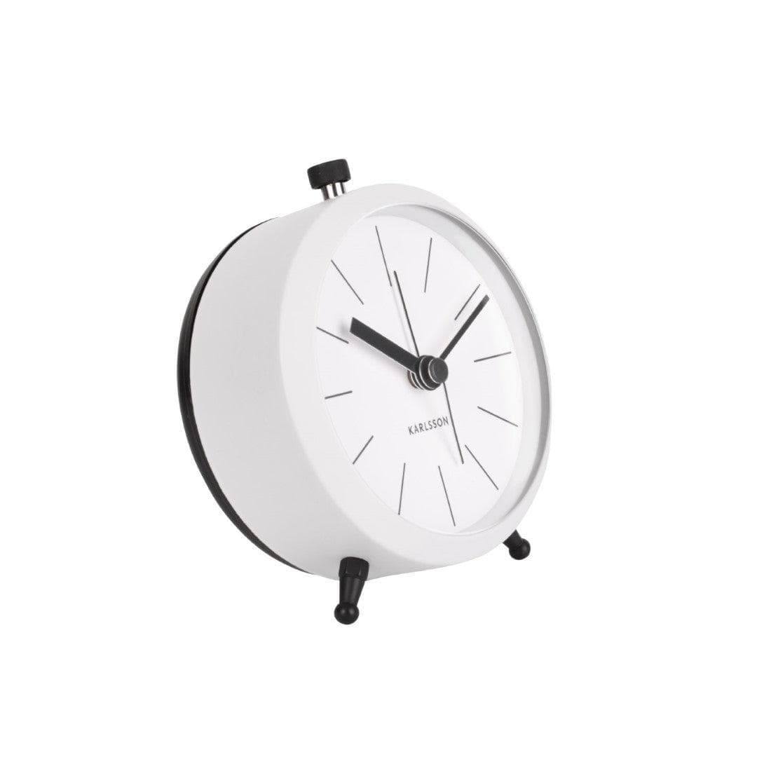 Karlsson Netherlands Button Alarm Clock - Matte White