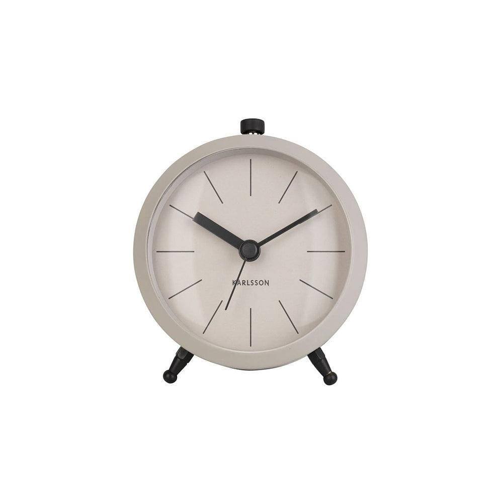 Karlsson Netherlands Button Alarm Clock - Warm Grey