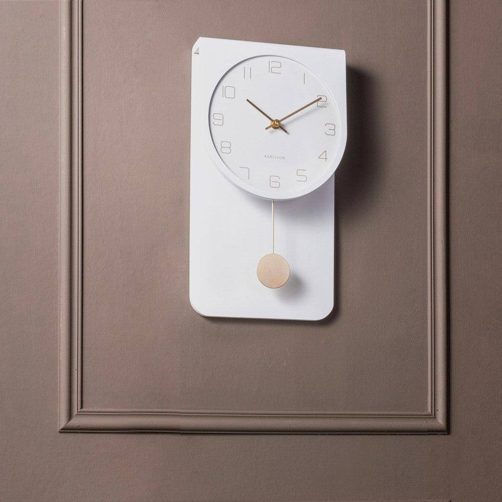 Karlsson Netherlands Casa Pendulum Wall Clock - White