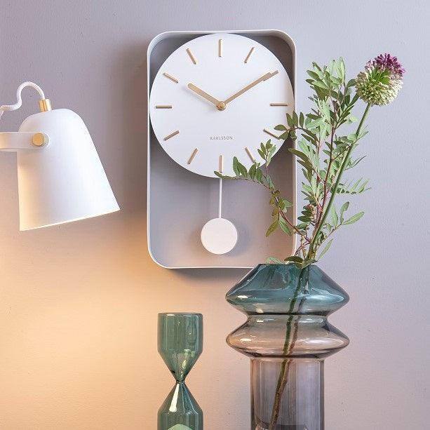 Karlsson Netherlands Charm Pendulum Wall Clock Medium - White