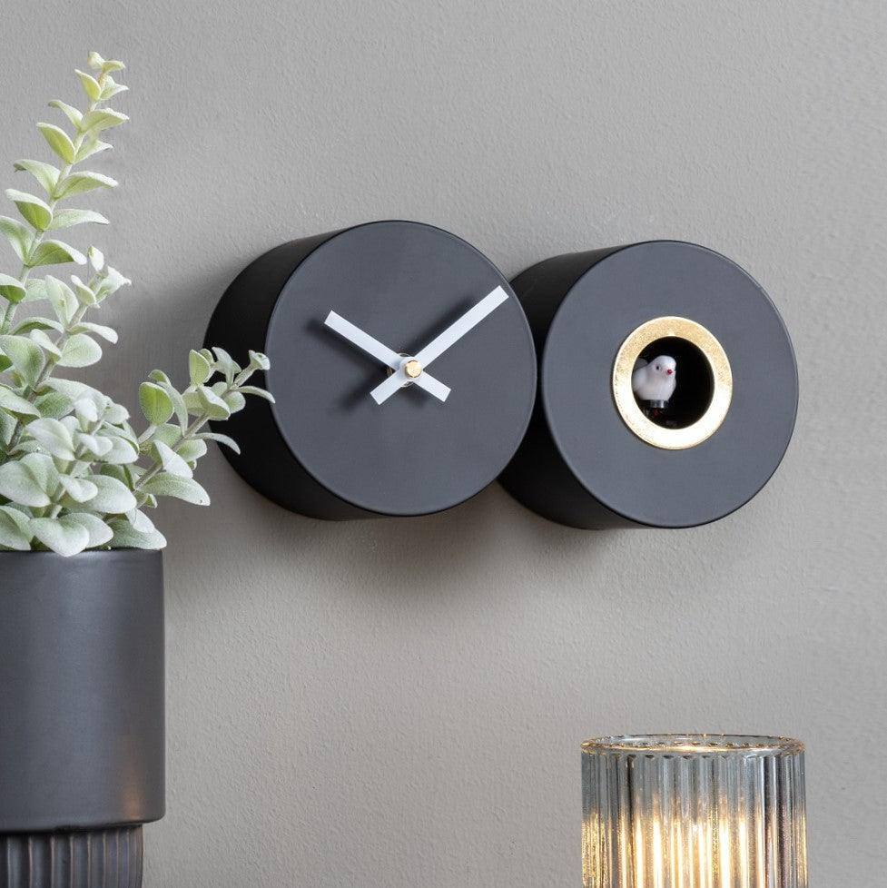 Karlsson Netherlands Duo Cuckoo Wall Clock - Black