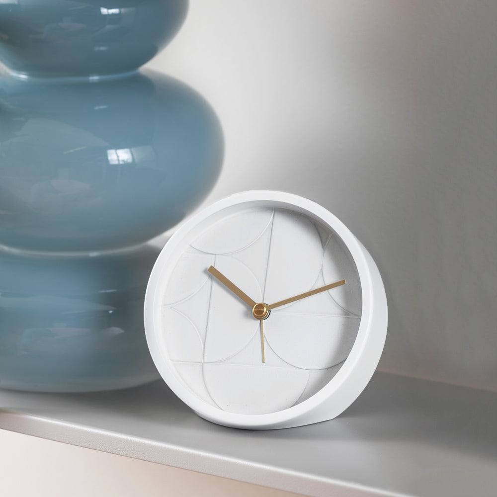 Karlsson Netherlands Echelon Circular Alarm Clock - White