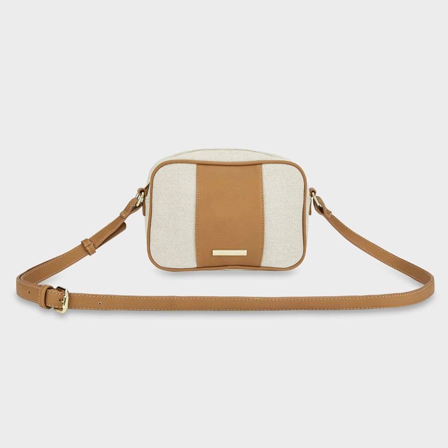 Katie Loxton Amalfi Canvas Crossbody Bag - Cream & Light Brown