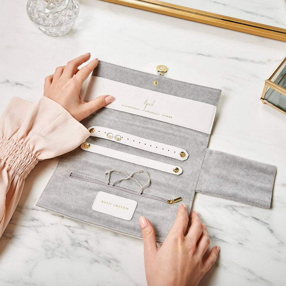 Katie Loxton Birthstone Jewellery Roll - April