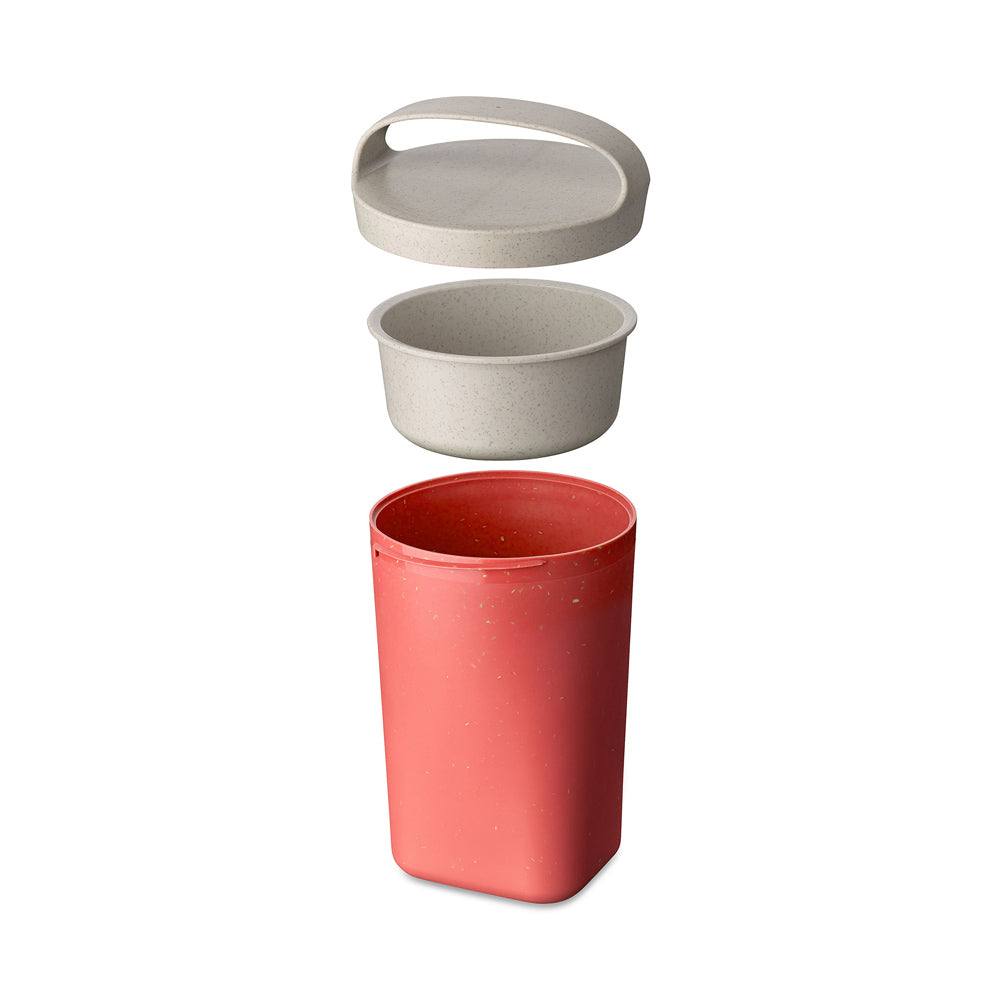 Koziol Germany Buddy Snackpot With Lid 700ml - Coral