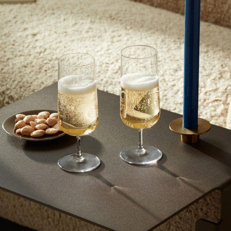 LSA International Arc Champagne Flutes 240ml, Set of 4