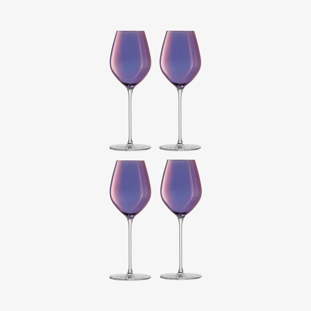 LSA International Aurora Champagne Tulip Glasses 285ml, Set of 4 - Polar Violet