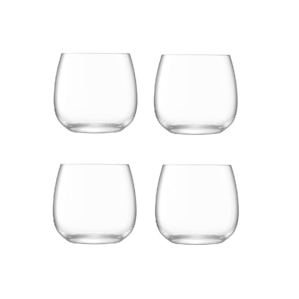 LSA International Borough Stemless White Wine Glasses 370ml, Set of 4